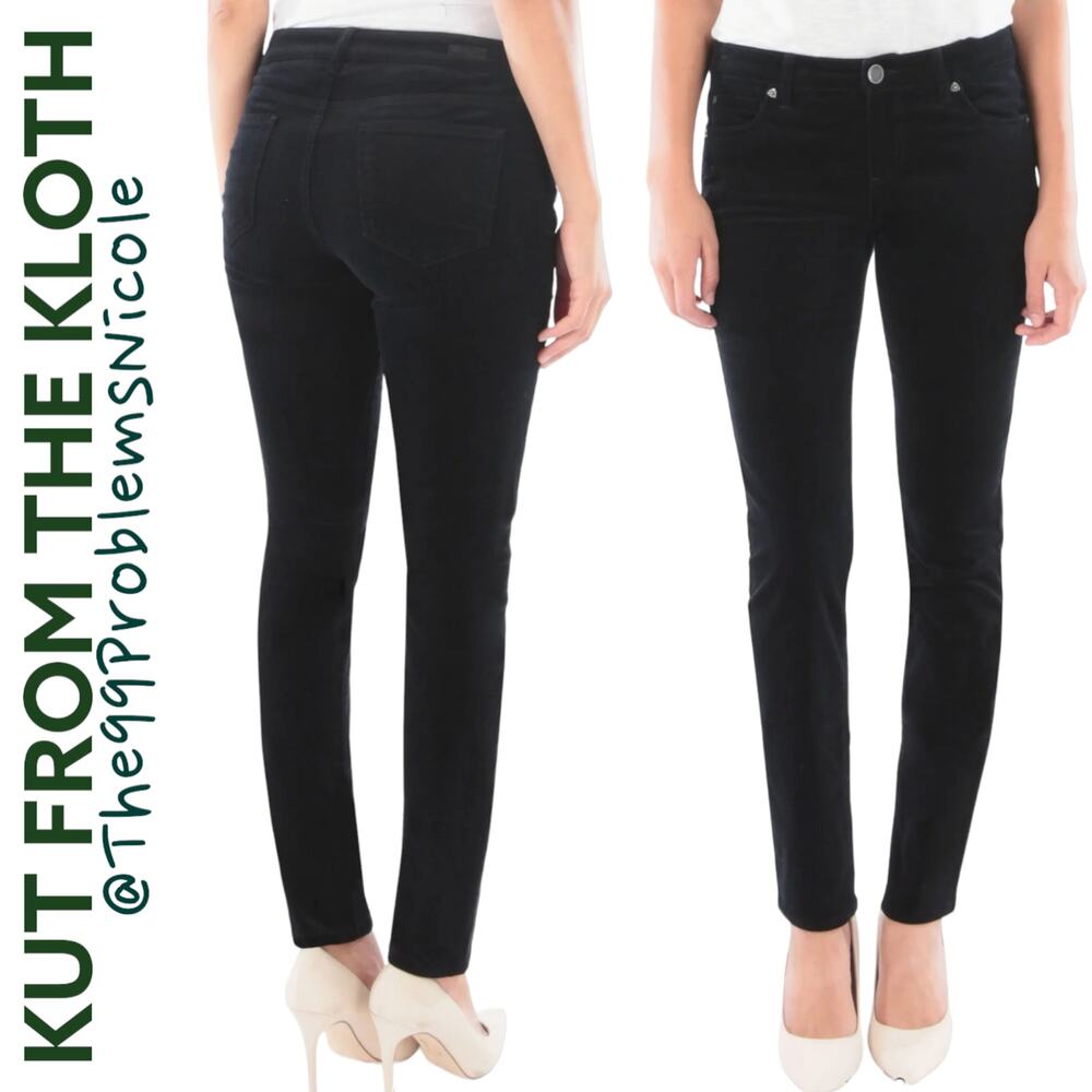 Kut from the Kloth Black Corduroy Skinny Pants